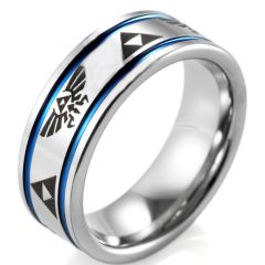 (Wholesale)Tungsten Carbide Legend of Zelda Ring - TG4043