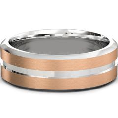(Wholesale)Tungsten Carbide Center Groove Ring - TG4091
