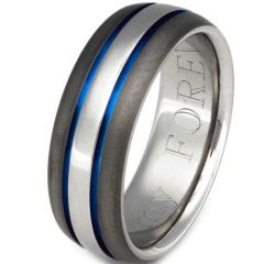 (Wholesale)Tungsten Carbide Double Groove Ring - TG4094