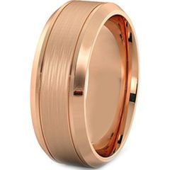 (Wholesale)Tungsten Carbide Double Groove Ring - TG4184