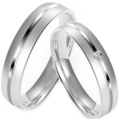 (Wholesale)Tungsten Carbide Center Groove Ring - TG4224