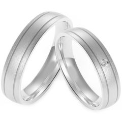 (Wholesale)Tungsten Carbide Double Groove Ring - TG4232