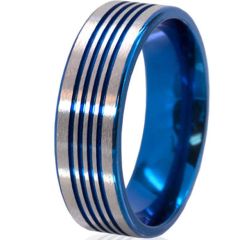 (Wholesale)Tungsten Carbide Four Groove Ring - TG4259
