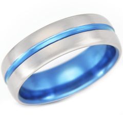 (Wholesale)Tungsten Carbide Center Groove Ring - TG4263