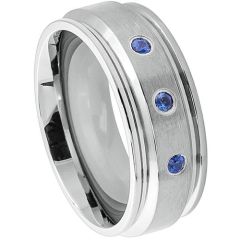 (Wholesale)Tungsten Carbide Three-stone Ring - TG4275