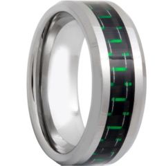 (Wholesale)Tungsten Carbide Ring With Carbon Fiber-TG4318