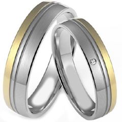 (Wholesale)Tungsten Carbide Double Groove Ring - TG4339