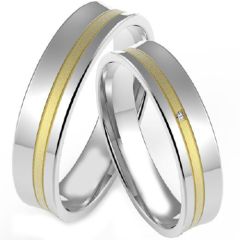 (Wholesale)Tungsten Carbide Offset Groove Ring - TG4340