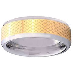 (Wholesale)Tungsten Carbide Laser Pattern Ring-4344