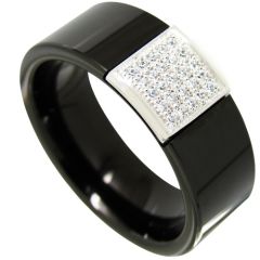 (Wholesale)Tungsten Carbide Ring With Cubic Zirconia-4353