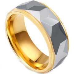 (Wholesale)Tungsten Carbide Faceted Ring - TG4444
