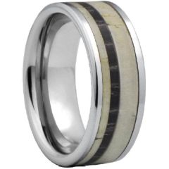 (Wholesale)Tungsten Carbide Deer Antler Camo Ring - TG4477