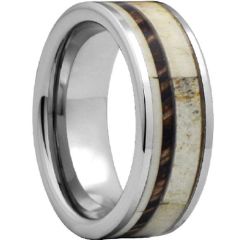 (Wholesale)Tungsten Carbide Deer Antler Camo Ring - TG4480