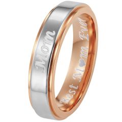 (Wholesale)Tungsten Carbide Ring With Custom Engraving - TG4506A