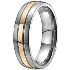 (Wholesale)Tungsten Carbide Double Groove Ring - TG4537
