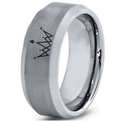 (Wholesale)Tungsten Carbide King Crown Ring-4560