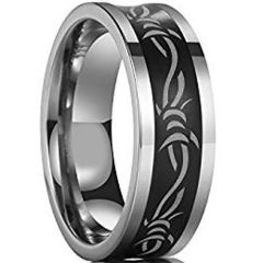 (Wholesale)Tungsten Carbide Concave Celtic Ring - TG4620