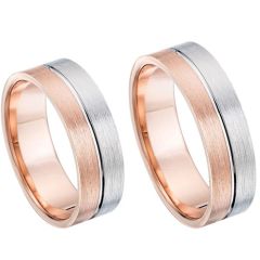 (Wholesale)Tungsten Carbide Center Groove Ring - TG4695