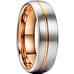 (Wholesale)Tungsten Carbide Offset Groove Ring - TG4732