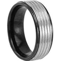 (Wholesale)Tungsten Carbide Four Groove Ring - TG4736