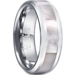 (Wholesale)Tungsten Carbide Abalone Shell Ring-5048