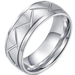 (Wholesale)Tungsten Carbide Tire Tread Ring - TG2958AA