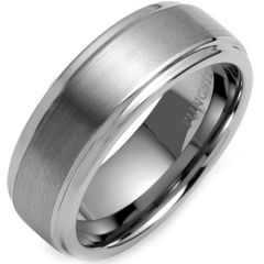(Wholesale)Tungsten Carbide Step Edges Ring - TG614