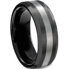 (Wholesale)Tungsten Carbide Beveled Edges Ring - TG624