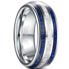 (Wholesale)Tungsten Carbide Ring With Meteorite-7034