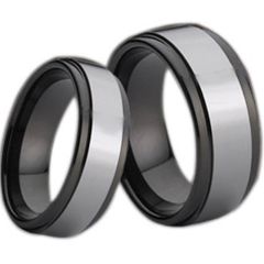 (Wholesale)Tungsten Carbide Step Edges Ring - TG723