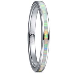 (Wholesale)Tungsten Carbide Abalone Shell Ring-8094