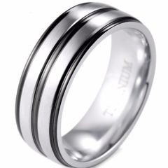 (Wholesale)Tungsten Carbide Step Edges Ring - 2678