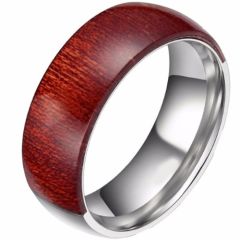 (Wholesale)Tungsten Carbide Wood Ring - 3236