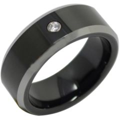 (Wholesale)Tungsten Carbide Ring With Cubic Zirconia - TG2402
