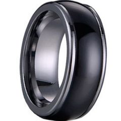 (Wholesale)Tungsten Carbide Dome Step Edges Ring - TG1139