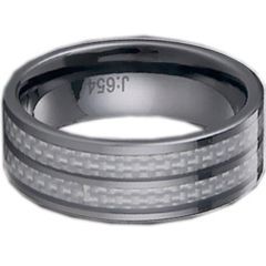 (Wholesale)Tungsten Carbide Ring With Carbon Fiber-TG1141