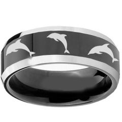 (Wholesale)Tungsten Carbide Dolphin Ring - TG1234