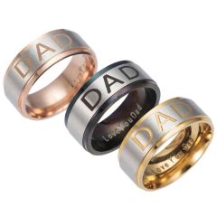 (Wholesale)Tungsten Carbide Daddy Step Edges Ring - TG1288