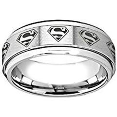 (Wholesale)Tungsten Carbide SuperMan Ring - TG1295