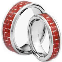 (Wholesale)Tungsten Carbide Ring With Carbon Fiber - TG1380