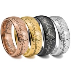 (Wholesale)Tungsten Carbide Lord the Rings Ring Power - TG1428