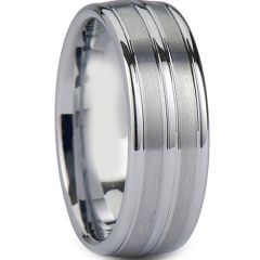 (Wholesale)Tungsten Carbide Step Edges Ring - TG1445