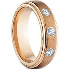 (Wholesale)Tungsten Carbide Three-stone Ring - TG1472AA