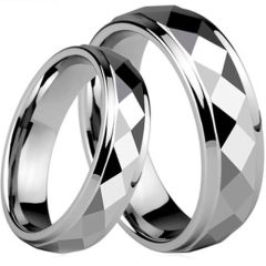 (Wholesale)Tungsten Carbide Faceted Ring - TG1506