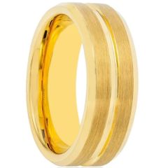 (Wholesale)Tungsten Carbide Center Groove Ring-1507