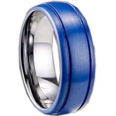 (Wholesale)Tungsten Carbide Double Groove Ring - TG1626
