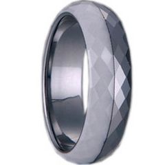 (Wholesale)Tungsten Carbide Ring With White Ceramic - TG1634