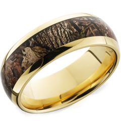 (Wholesale)Tungsten Carbide Camo Beveled Edges Ring - TG1879