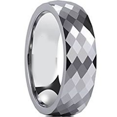(Wholesale)Tungsten Carbide Faceted Ring - TG1892AA