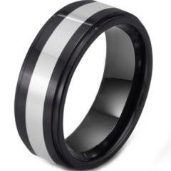 (Wholesale)Tungsten Carbide Center Line Ring - TG1926